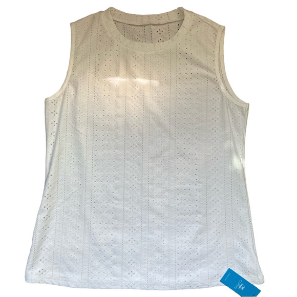 Cupshe Tops - Cupshe White Eyelet Muscle Tee